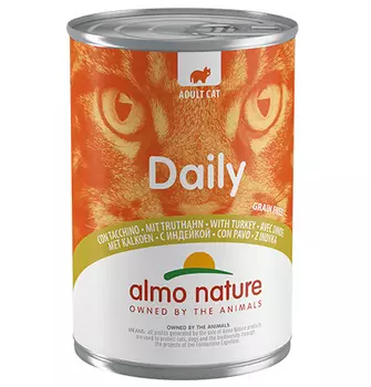 Almo Nature Daily Menu Turkey / Консервы Алмо Натюр для кошек Меню с Индейкой (цена за упаковку)
