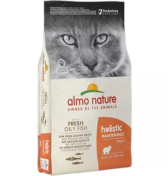 Almo Nature Holistic Adult Cat White Fish &amp; Rice / Сухой корм Алмо Натюр Холистик для взрослых кошек Жирная рыба и коричневый рис