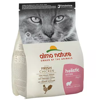 Almo Nature Holistic Kitten Chicken &amp; Rice / Сухой корм Алмо Натюр Холистик для Котят Курица и коричневый рис