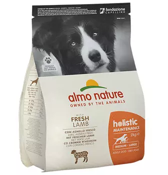 Almo Nature Holistic Medium Lamb / Сухой корм Алмо Натюр Холистик для взрослых собак Средних пород с Ягненком