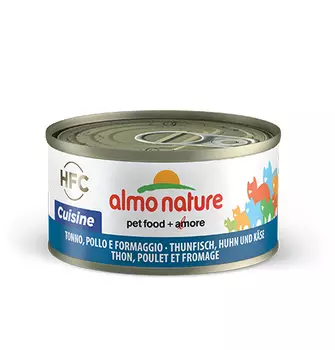 Almo Nature Legend HFC Adult Tuna Chicken & Cheese / Консервы Алмо Натюр для кошек с Тунцом, Курицей и Сыром (цена за упаковку) 70г х 24шт