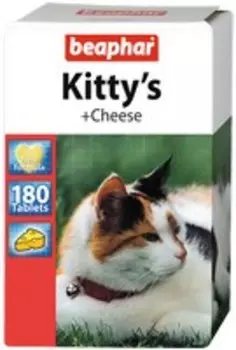 Beaphar Kitty's+Cheese / Кормовая добавка Беафар для кошек Витаминизированное лакомство с Cыром ("сердечки")