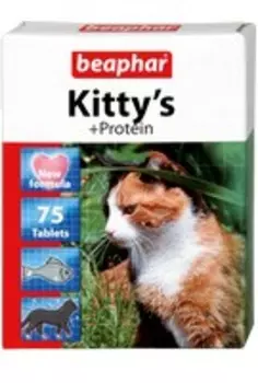 Beaphar Kitty's+Protein / Кормовая добавка Беафар для кошек Витаминизированное лакомство с Протеином