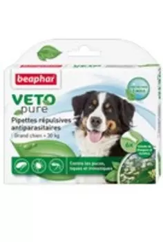 Beaphar Veto Nature / Капли Беафар от Блох, Клещей и Комаров с экстрактом Маргозы для собак Крупных пород