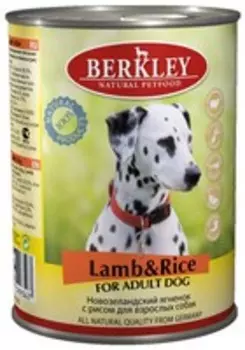 Berkley Adult Lamb &amp; Rice / Консервы Беркли для собак Ягненок с рисом (цена за упаковку)