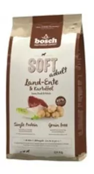Bosch Soft Farm Duck &amp; Potato / Полувлажный Монопротеиновый Беззерновой корм Бош для собак Утка Картофель
