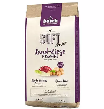 Bosch Soft Senior Farm Goat &amp; Potato / Полувлажный Монопротеиновый Беззерновой корм Бош для Пожилых собак Козлятина Картофель