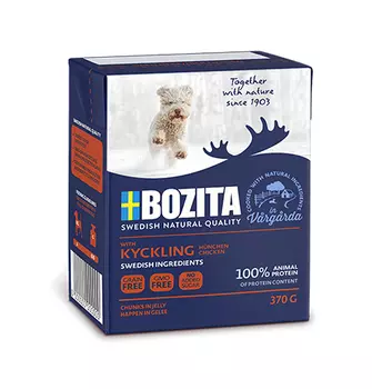 Bozita Naturals Junior Tender Chicken / Консервы Бозита Натуралс для Щенков кусочки в желе Курица (цена за упаковку)