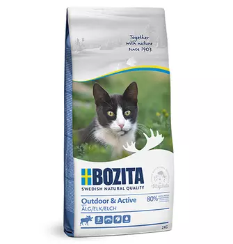Bozita Outdoor &amp; Active Elk / Сухой корм Бозита для растущих и взрослых Активных кошек с мясом Лося