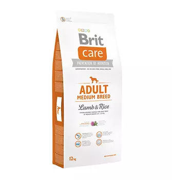 Brit Care Adult Medium Breed / Сухой корм Брит для взрослых собак Средних пород Ягненок Рис