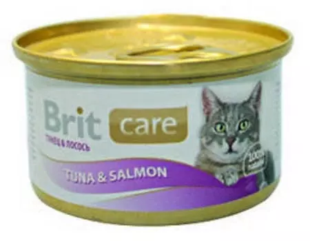 Brit Care Tuna &amp; Salmon / Консервы Брит для Кошек Тунец с Лососем (цена за упаковку)