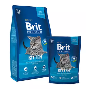 Brit Kitten Premium / Сухой корм Брит Премиум для Котят Курица в лососевом соусе
