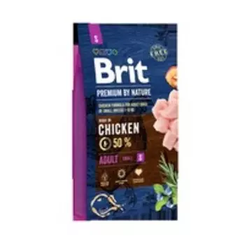 Brit Premium by Nature Adult S / Сухой корм Брит Премиум для взрослых собак Мелких пород Курица