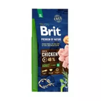 Brit Premium by Nature Adult XL / Сухой корм Брит Премиум для взрослых собак Гигантских пород Курица