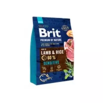 Brit Premium by Nature Sensitive Lamb &amp; Rice / Сухой корм Брит Премиум для взрослых собак с Чувствительным пищеварением Ягненок рис