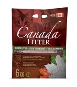 Canada Litter Light Lavender Scent / Комкующийся наполнитель Канада Литэр для кошачьего туалета Запах на Замке легкий аромат Лаванды