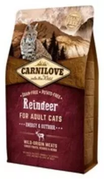 Carnilove Adult Energy &amp; Outdoor Reindeer / Сухой корм Карнилав для Активных кошек Северный Олень
