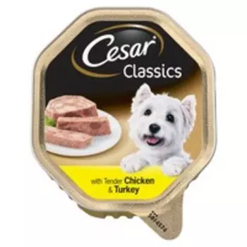Cesar Classics / Консервы Цезарь для собак Паштет Курица &amp; Индейка (цена за упаковку)