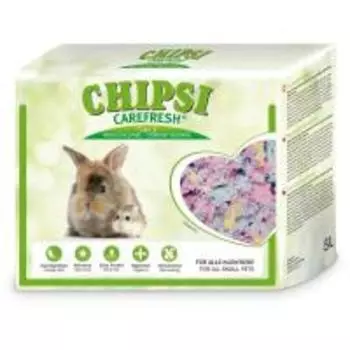 Chipsi Carefresh Confetti / Бумажный наполнитель-подстилка Чипси Кэафреш для мелких домашних животных и птиц Разноцветный