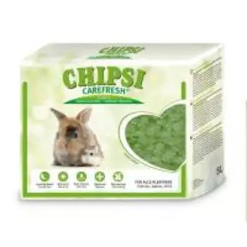 Chipsi Carefresh Forest Green / Бумажный наполнитель-подстилка Чипси Кэафреш для мелких домашних животных и птиц Зеленый