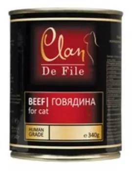 Clan De File / Консервы Клан для кошек Говядина (цена за упаковку)
