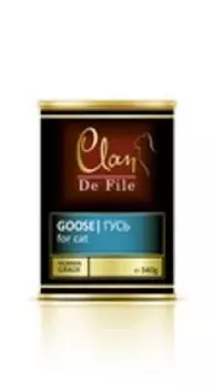 Clan De File / Консервы Клан для кошек Гусь (цена за упаковку)