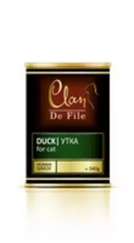 Clan De File / Консервы Клан для кошек Утка (цена за упаковку)