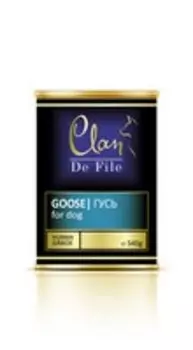 Clan De File / Консервы Клан для собак Гусь (цена за упаковку)