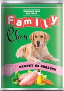 Clan Family / Консервы Клан для собак паштет из Индейки (цена за упаковку)