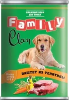 Clan Family / Консервы Клан для собак паштет из Телятины (цена за упаковку)