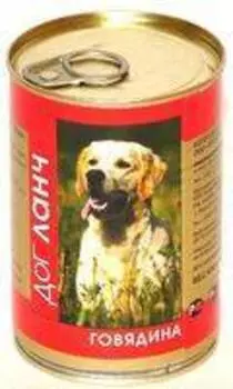 Dog Lunch / Консервы ДогЛанч для взрослых собак Говядина в желе (цена за упаковку)