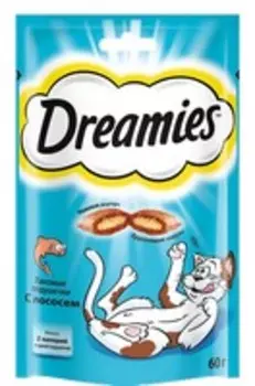 Dreamies / Лакомство Дримис для кошек Подушечки с Лососем
