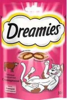 Dreamies / Лакомство Дримис для кошек Подушечки с Говядиной