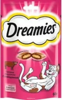 Dreamies / Лакомство Дримис для кошек Подушечки с Говядиной