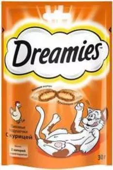 Dreamies / Лакомство Дримис для кошек Подушечки с Курицей