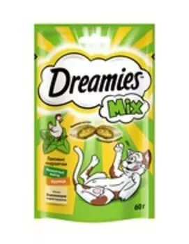 Dreamies Mix / Лакомство Дримис для кошек Подушечки Курица Кошачья мята