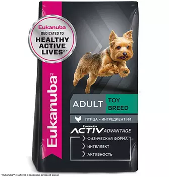 Eukanuba Adult Toy Breed / Сухой корм Эукануба для взрослых собак Миниатюрных пород с Курицей