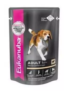 Eukanuba Dog Pouch Adult Lamb / Влажный корм (Паучи) Эукануба для взрослых собак с Ягненком в соусе (цена за упаковку)