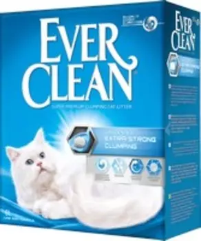 Ever Clean Extra Strong Unscented / Наполнитель для кошачьего туалета комкующийся Эвер Клин без ароматизатора Голубой