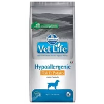 Farmina Vet Life Hypo Fish&amp;Potato / Лечебный корм Фармина Гипоаллергенный для собак Пищевая аллергия и непереносимость Рыба и Картофель