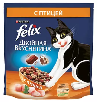 Felix Двойная вкуснятина / Сухой корм Феликс для кошек с Птицей