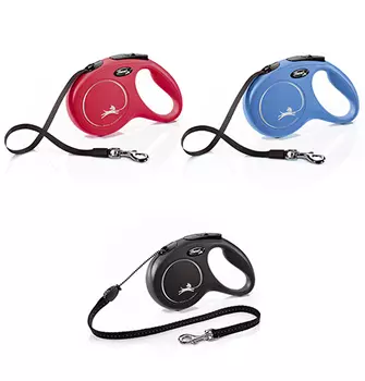 flexi New Classic M tape 5 m, for dogs up to 25 kg / Рулетка флекси для собак весом до 25 кг, лента 5 м