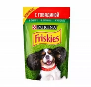 Friskies / Паучи Фрискис для собак с Говядиной (цена за упаковку)
