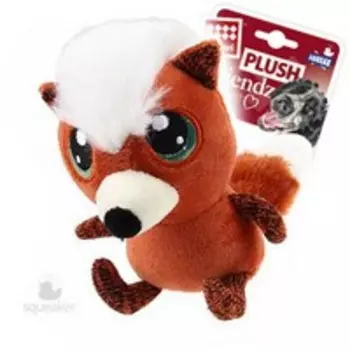 GiGwi Dog Plush Friendz / Игрушка Гигви для собак Лиса с большими глазами и с пищалкой