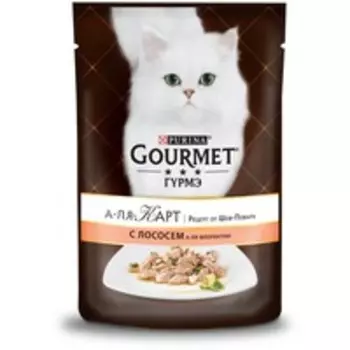 Gourmet A la Carte a la Florentine / Паучи Пурина Гурмэ А-ля Карт для взрослых кошек с лососем (цена за упаковку)