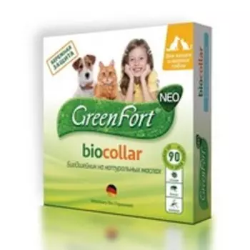 Green Fort Neo Biocollar / БиоОшейник Грин Форт Нео от Эктопаразитов для Кошек и Мелких собак