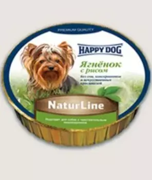 Happy Dog NaturLine / Паштет Хэппи Дог для собак Ягненок с рисом (цена за упаковку, Германия)