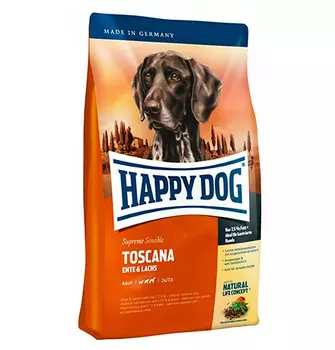 Happy Dog Supreme Sensible Toscana Ente &amp; Lachs / Сухой корм Хэппи Дог Чувствительное пищеварение Тоскана (Утка и Лосось)