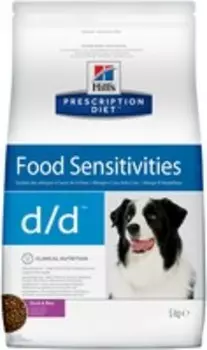 Hills Prescription Diet d\d Food Sensitivities Duck &amp; Rice / Лечебный корм Хиллс для собак при Пищевой Аллергии Утка рис
