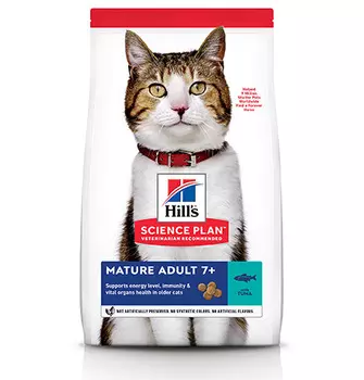 Hills Science Plan Mature Adult 7+ / Сухой корм Хиллс для Пожилых кошек старше 7 лет Тунец